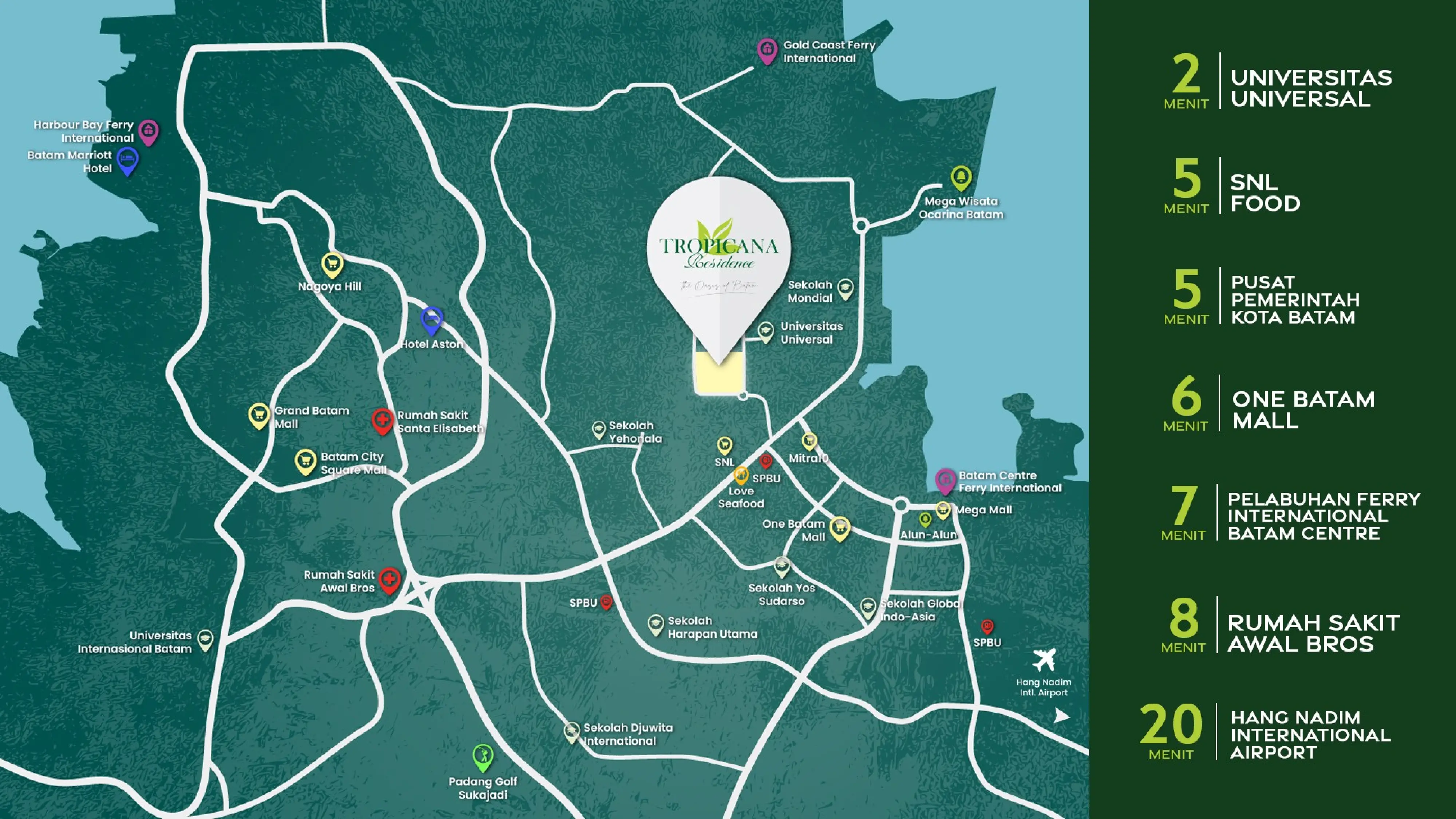 Map view of Tropicana Residence